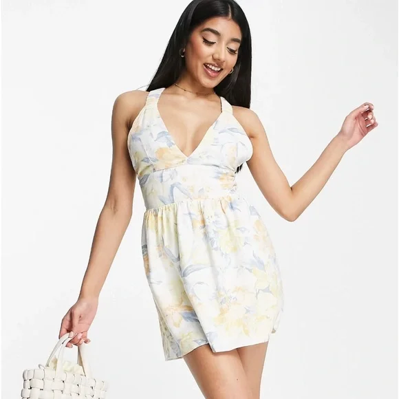 Abercrombie & Fitch | Dresses | Abercrombie And Fitch White Floral Skort  Dress | Poshmark
